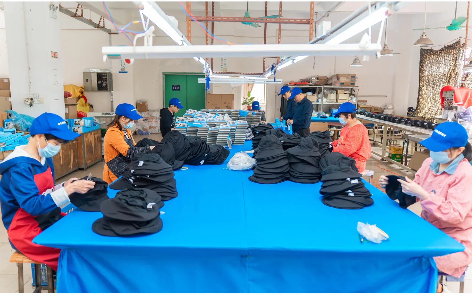Headwear production floor published on the Sidarui official website