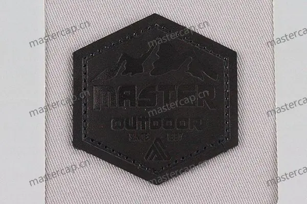 ML004 Top-grain leather patch with tonal debossing (sew-on)