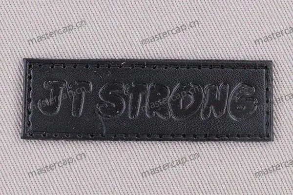 ML006 Split-leather patch with tonal debossing (sew-on)