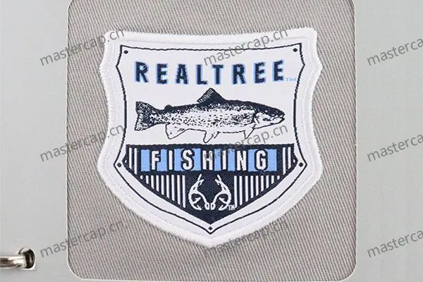 MW009 Woven patch applique with satin-stitch edging