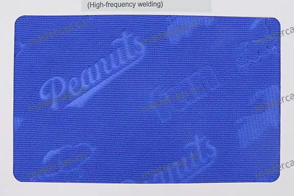 MHP013 Direct debossing on fabric (high-frequency welded)