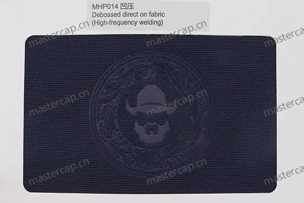 MHP014 Direct debossing on fabric (high-frequency welded)
