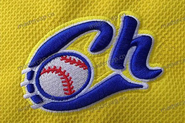 ME015 3D embroidery with satin-stitch border