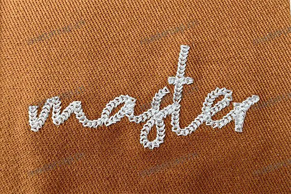 ME029 Script chain-stitch embroidery