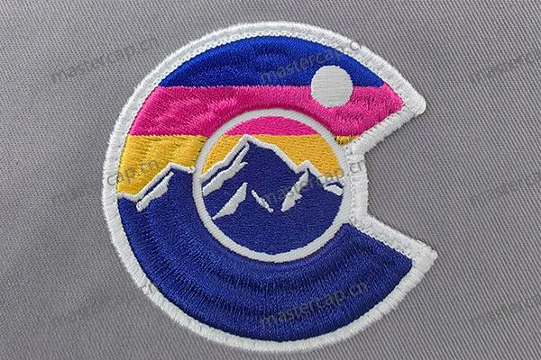 ME038 Simulated 3D embroidered patch (sew-on)