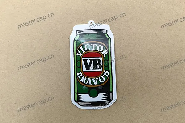 MHT008 400 gsm gloss-laminated art paper hangtag with double-sided printing