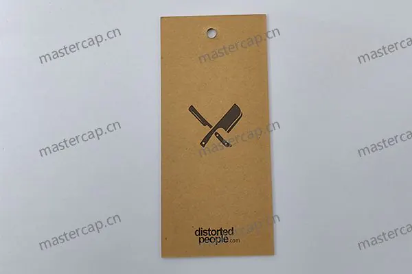MHT017 1000 gsm kraft paper hangtag with double-sided printing