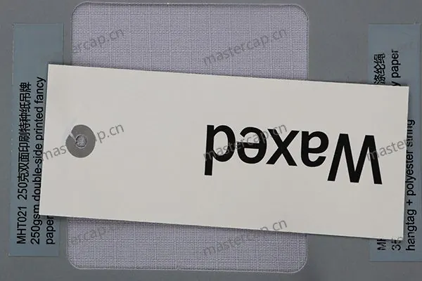 MHT021 250 gsm fancy-paper hangtag with double-sided printing