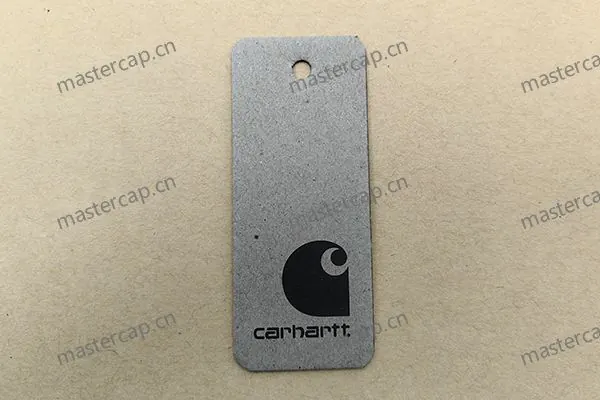MHT034 500 gsm gray-paper hangtag with double-sided printing