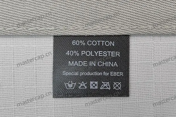 MLB002 Polyester satin ribbon printed wash care label