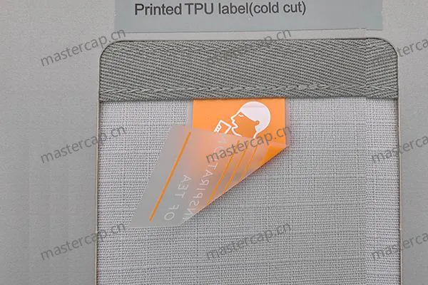 MLB019 Printed removable self-adhesive satin label (hot-cut)