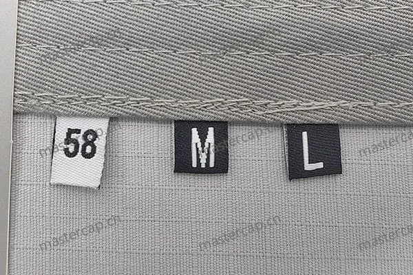 MLB022 Woven size label (center fold)