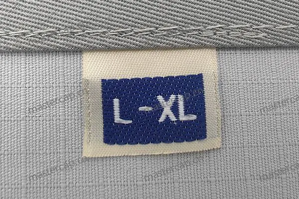 MLB023 Woven size label (hot-cut)