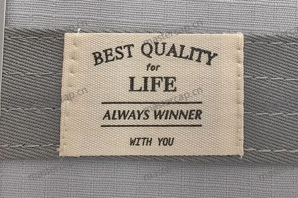 MLB036 Printed cotton-tape main label (left-and-right end fold)