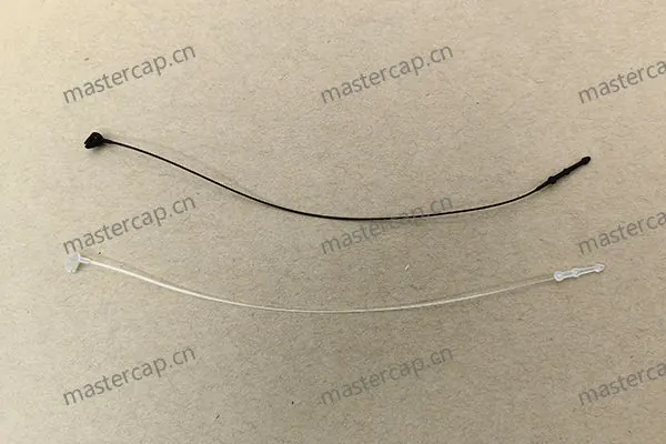 MTP005 Clear/black plastic loop-lock pin (5 in.)