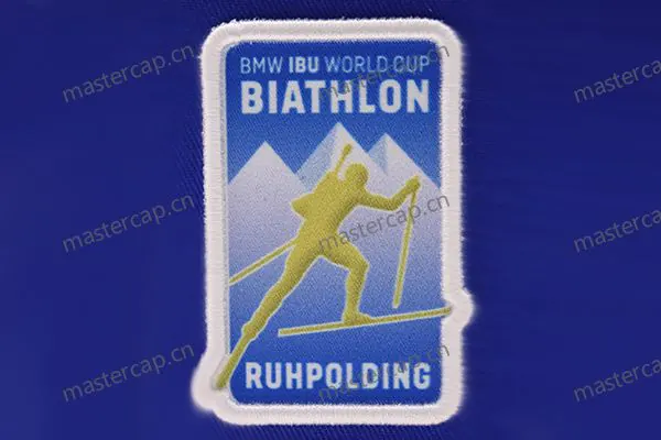 MP019 Sublimated patch applique with raised 3D embroidered edging