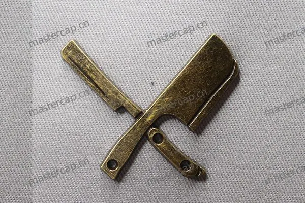 MB003 Antique-brass-plated metal patch