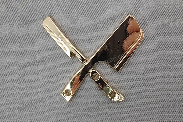 MB004 Light-gold-plated metal patch