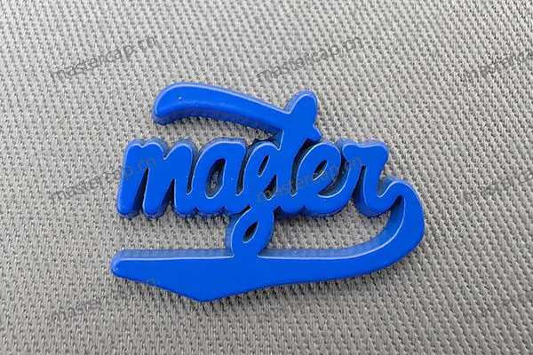 MB007 Matte blue-painted metal patch
