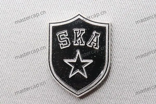 MB017 Matte nickel-plated metal patch with soft enamel (nickel-free)