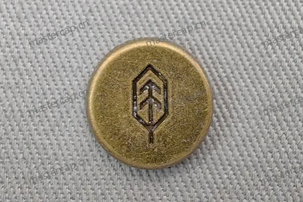 MB021 Antique-brass-plated metal patch