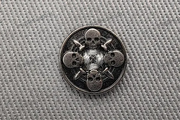 MB022 Antique-nickel-plated metal patch