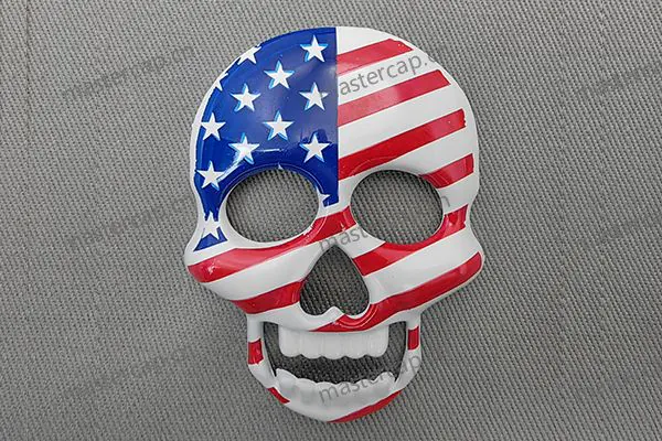 MB027 White-painted metal patch with digital printing