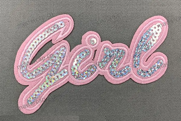 ME059 Holographic sequin embroidery patch