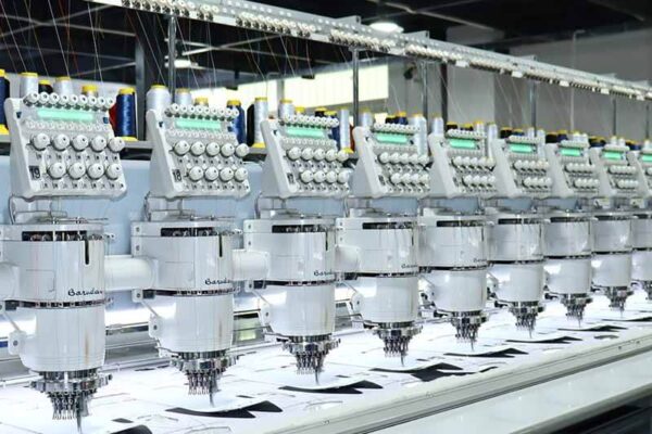 Embroidery machines at the MasterCap factory