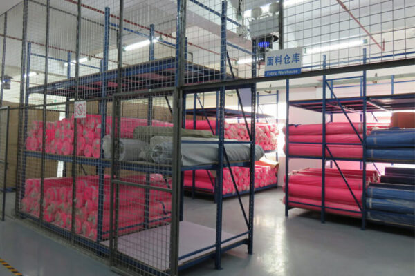 Fabric warehouse for custom headwear production
