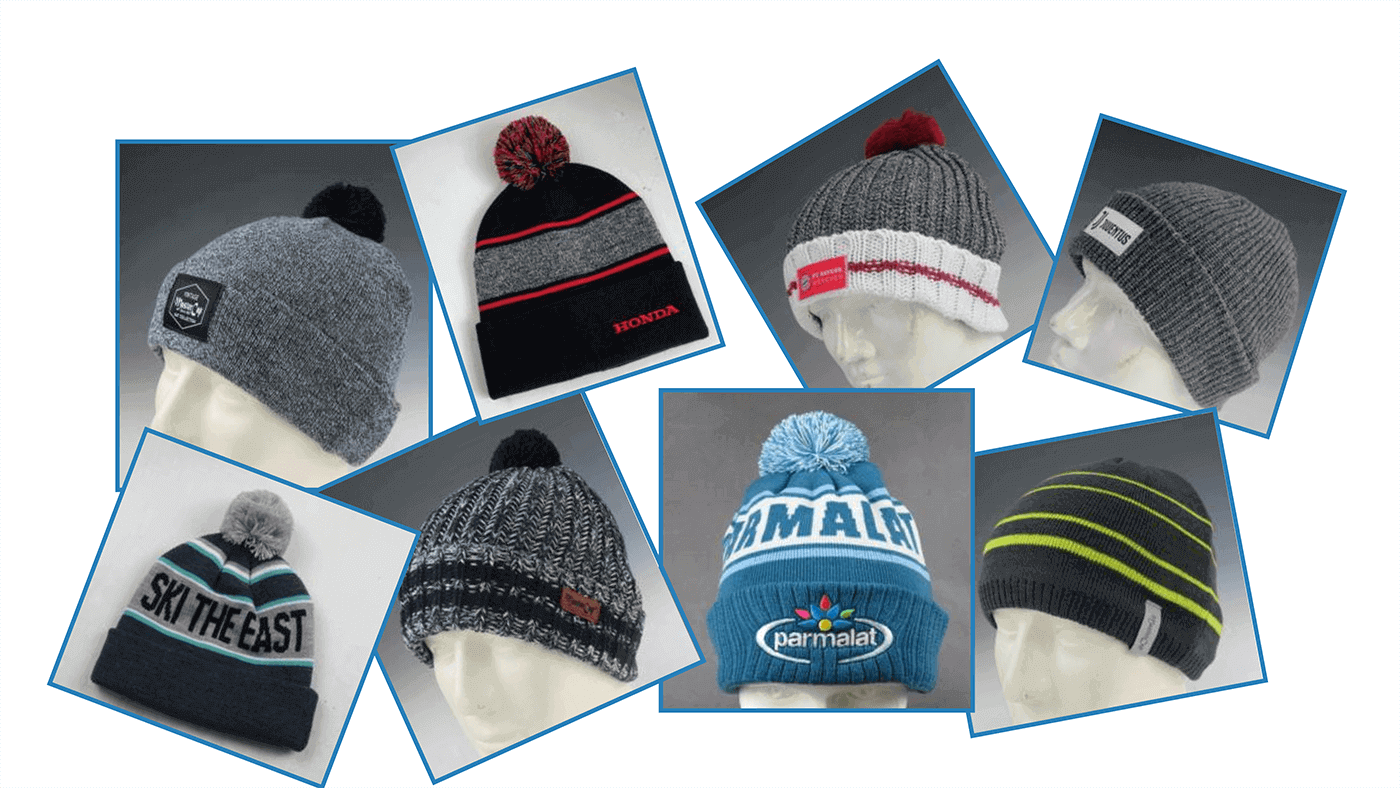 Custom knit beanie styles manufactured by MasterCap