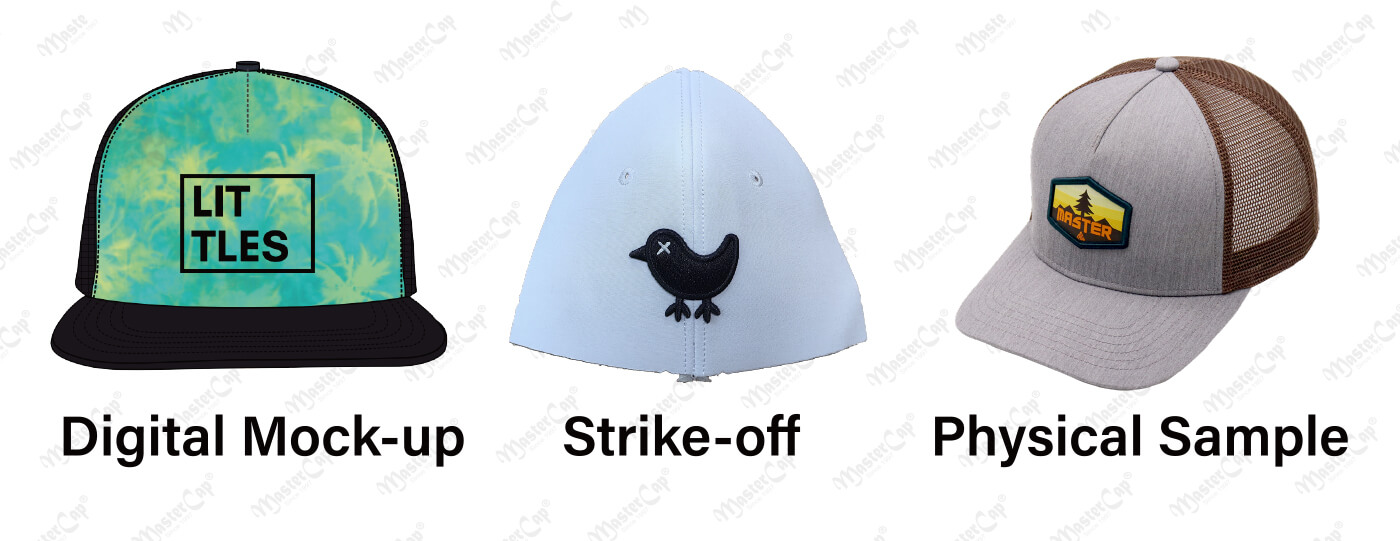 MasterCap custom cap sample approval options