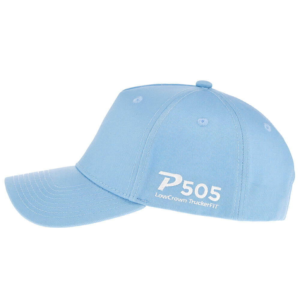 P505 round low-crown trucker side view