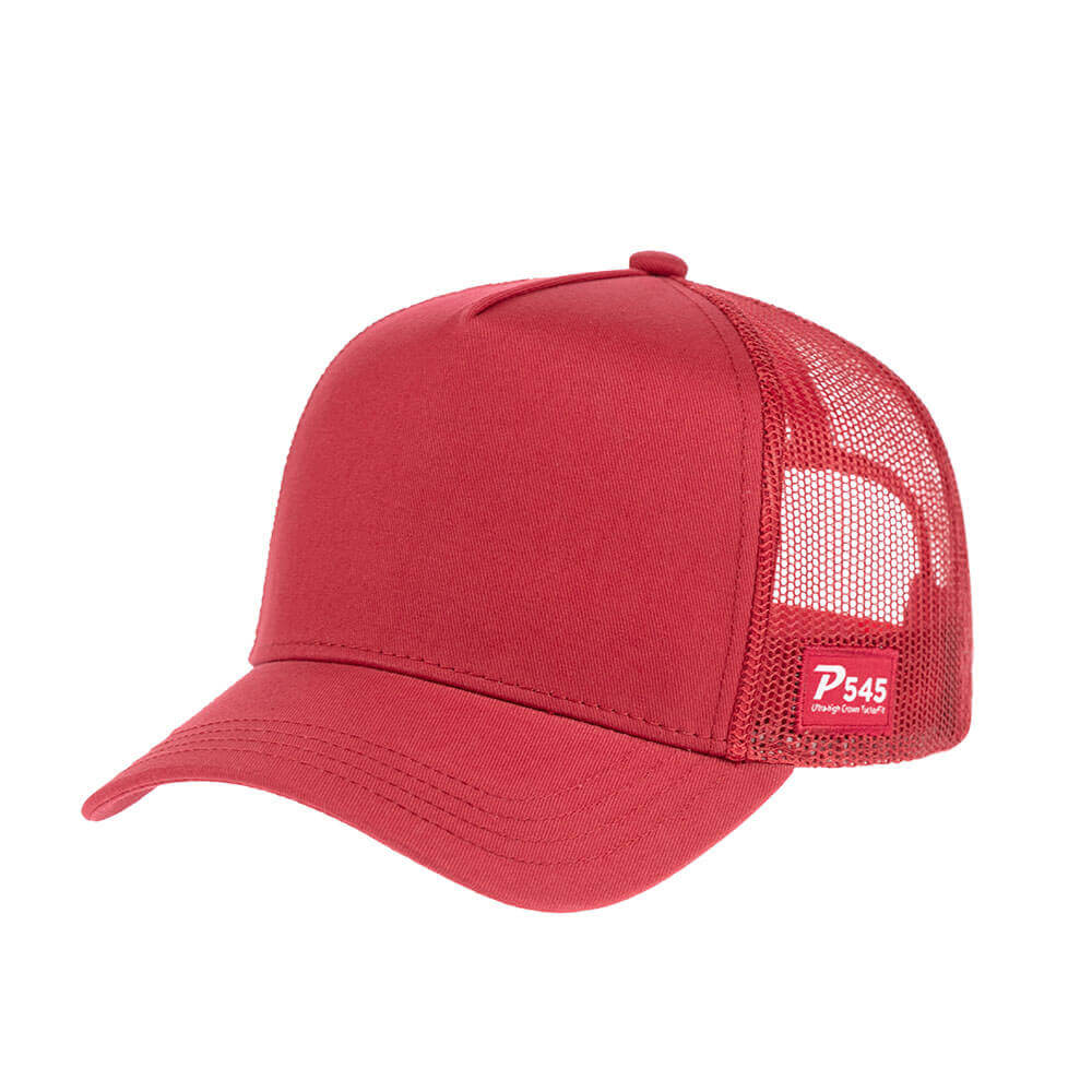 P545 ultra-high crown trucker front view