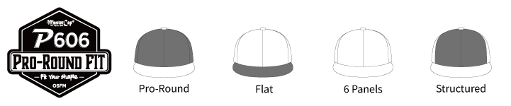 P606 Pro-Round Fit cap shape and construction features