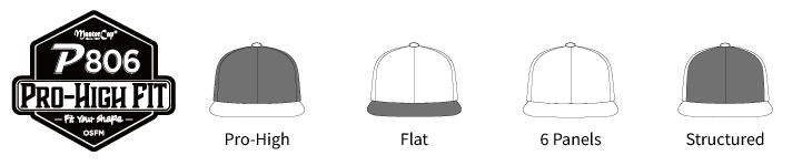 P806 Pro-High Fit cap shape and construction features