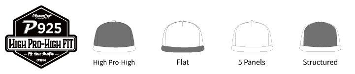 P925 High Pro-High Fit cap shape and construction features