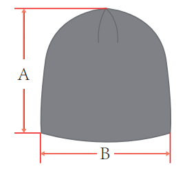 Knit beanie size drawing