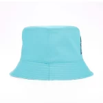 Cyan reversible golf bucket cap, opposite-side view
