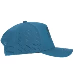 Turquoise performance fishing cap, opposite-side view