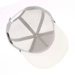 Golf performance cap interior with stretch sweatband and branded seam tape
