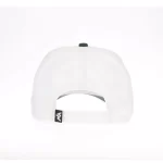 Ivory stretch golf cap with adjustable snapback, rear view