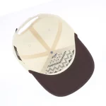 Interior of custom P565 rope cap with printed front-panel lining