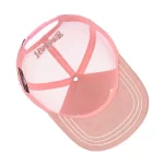 Interior of P535 trucker cap with printed front-panel lining