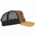 Western trucker cap with straw visor, opposite-side view