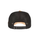 Black mesh back with adjustable snapback
