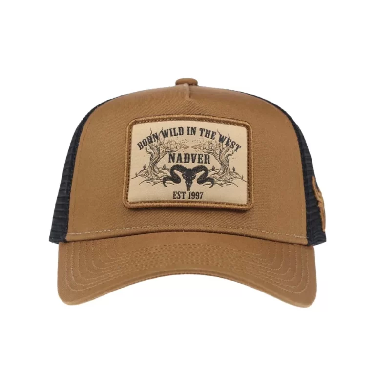 DM50-0146-western-5-panel-trucker-cap-woven-patch-front
