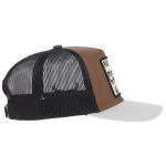 Opposite side view of custom western 5-panel trucker cap