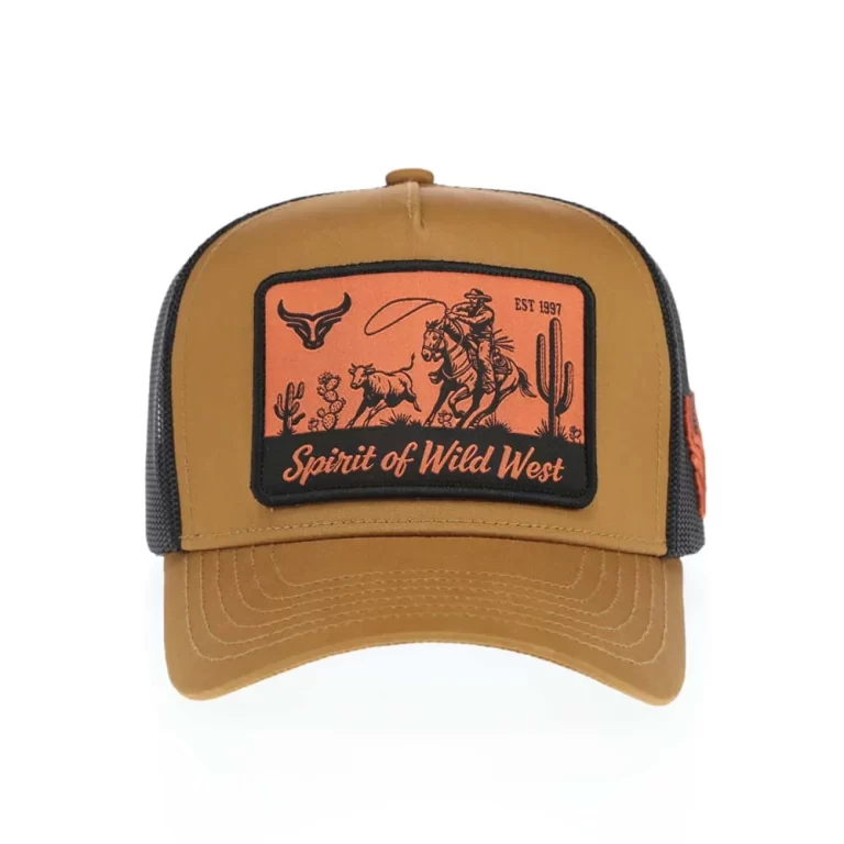 DM50-0159-5-panel-trucker-cap-woven-patch-3d-embroidery-front