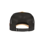 Black mesh back with adjustable snapback